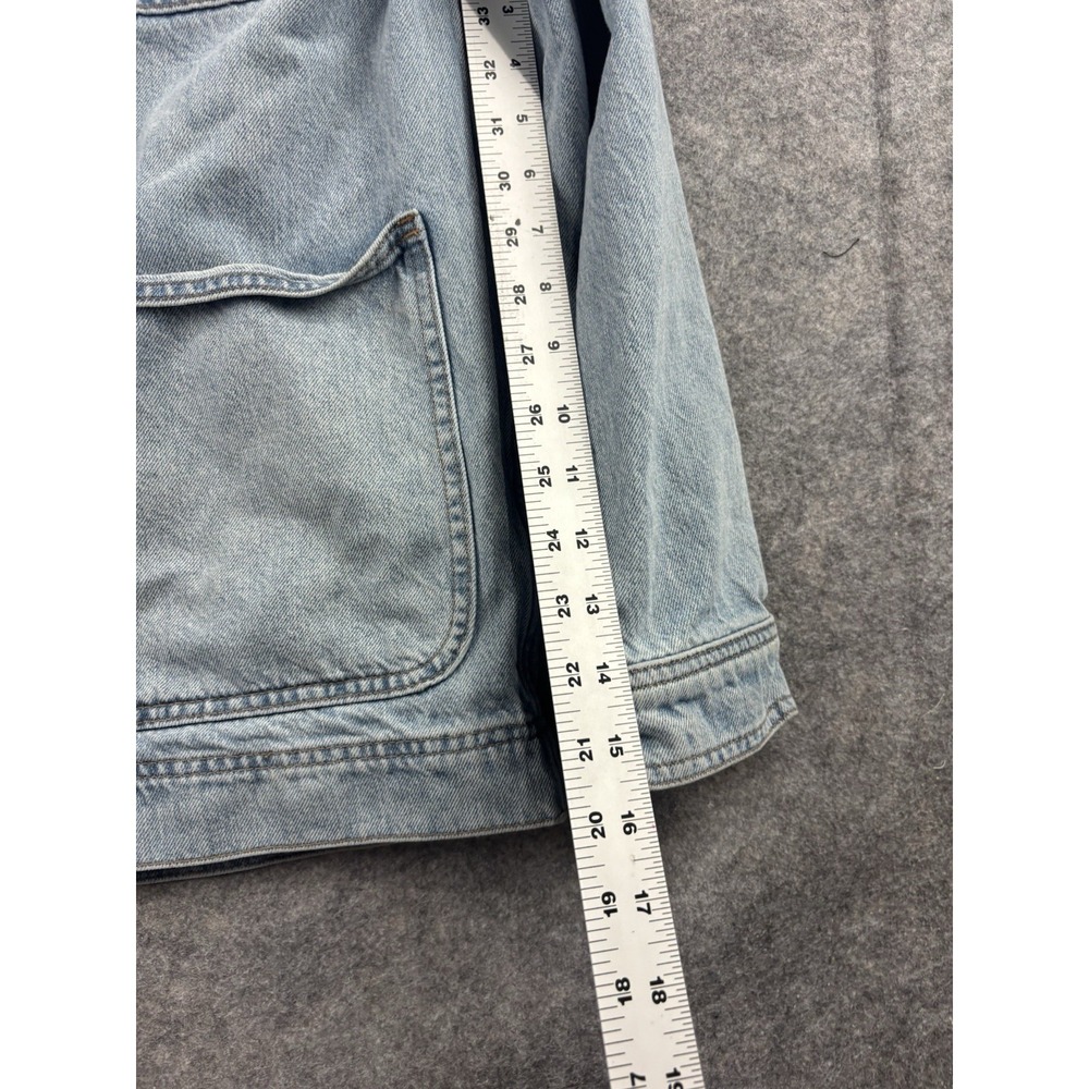 Madewell‎ Men's Denim Barn Chore Jacket in Seaford Wash Snap Button Collared SEE - Picture 5 of 10